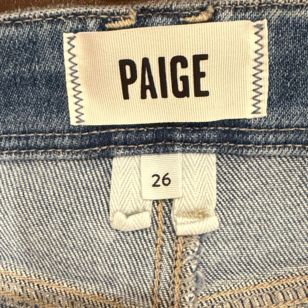 PAIGE Anessa High-Rise jeans with cropped wide leg and Raw Hem - size 26 - NWT - Picture 7 of 14